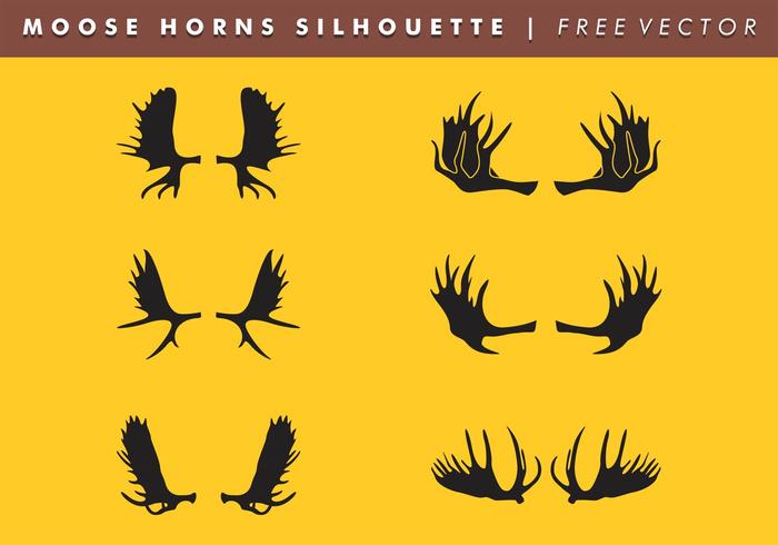 700x490 Moose Horns Silhouette Vector