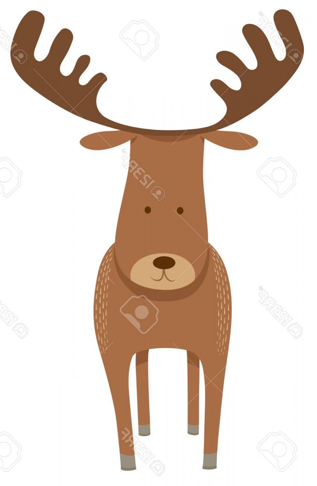 1016x1560 Photostock Vector Cartoon Illustration Of Cute Deer Or Moose