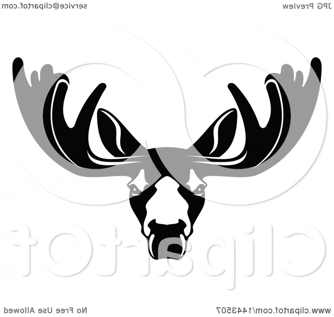 1296x1228 Black And White Profiled Elk Caribou Or Moose Mascot Head Logo