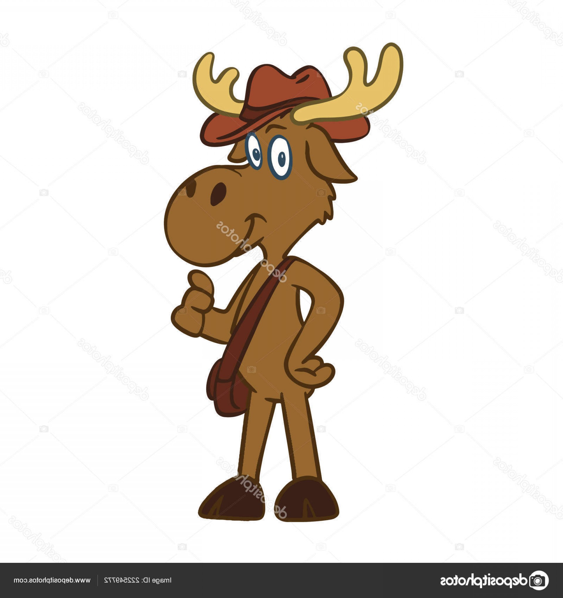 1920x2040 Stock Illustration Adventurous Moose Vector Illustration Handandbeak