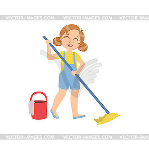 300x300 Girl Mopping Floor With Bucket