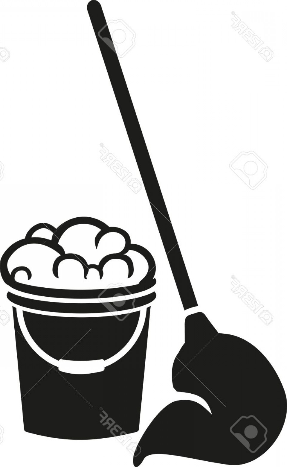 960x1560 Photostock Vector Floor Cleaning Bucket With Mop Soidergi