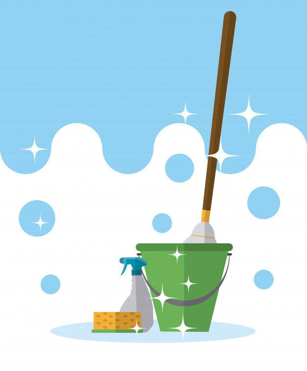 626x756 Bucket And Mop With Detergents Vector Premium Download