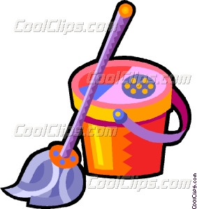 282x300 Mop And Bucket Vector Clip Art