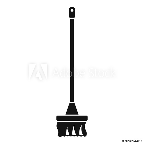 500x500 Cleaning Mop Icon Simple Illustration Of Cleaning Mop Vector Icon