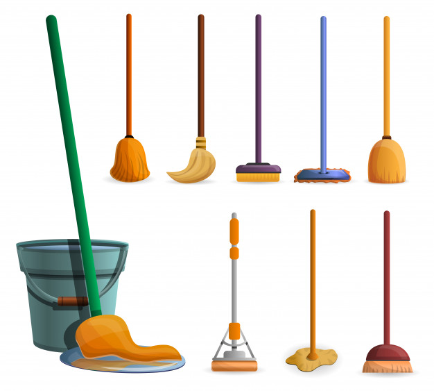626x563 Mop Icon Set Cartoon Set Of Mop Vector Icons For Web Design