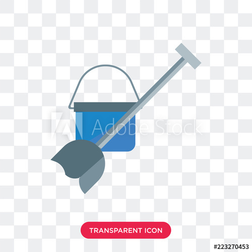 500x500 Mop Vector Icon Isolated On Transparent Background, Mop Logo