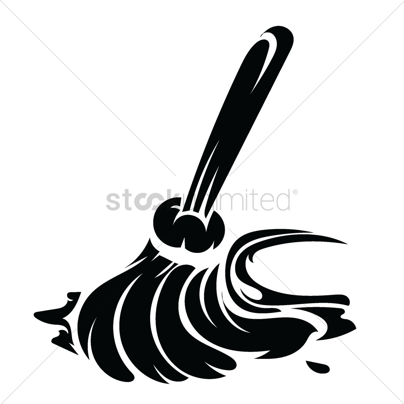 1300x1300 Cleaning Mop Vector Image
