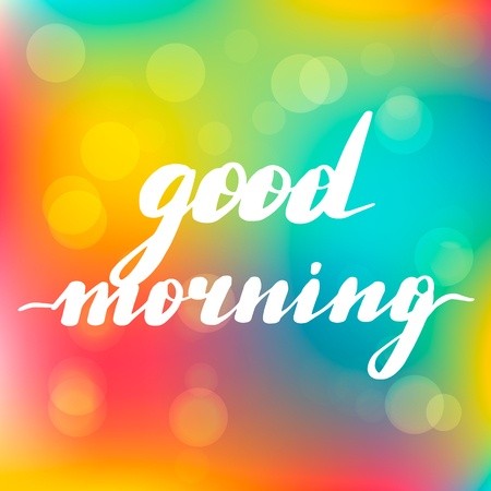 450x450 Lettering Inscription Good Morning Vector Lettering On Blurred