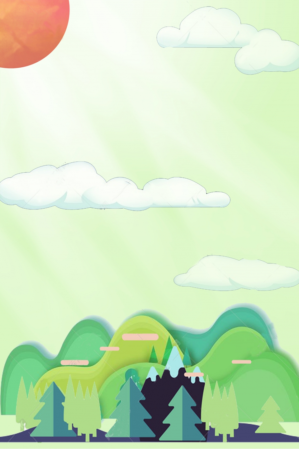 960x1440 Vector Minimalist Flat Forest Early Morning, Vector, Simple, Flat