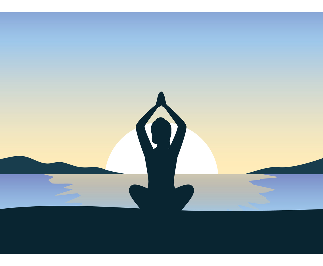 1136x936 Yoga In The Morning Vector Art Graphics