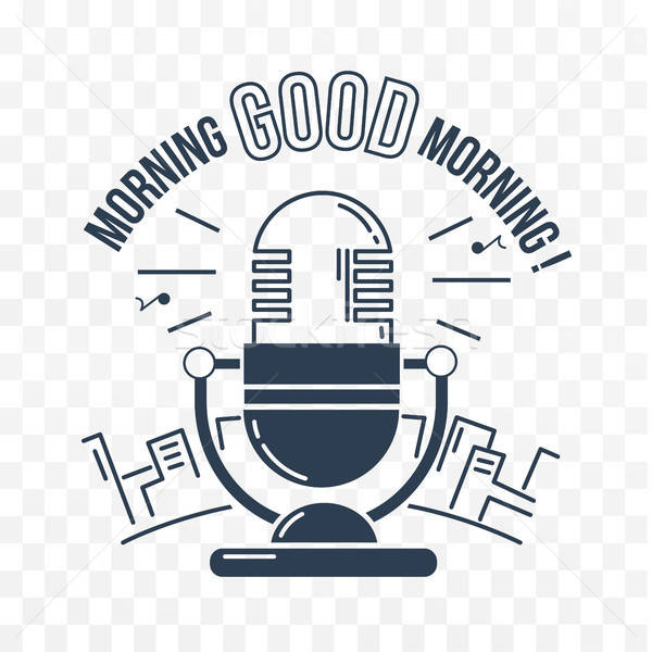 600x600 Black And White Good Morning Vector Illustration Olena Siedykh