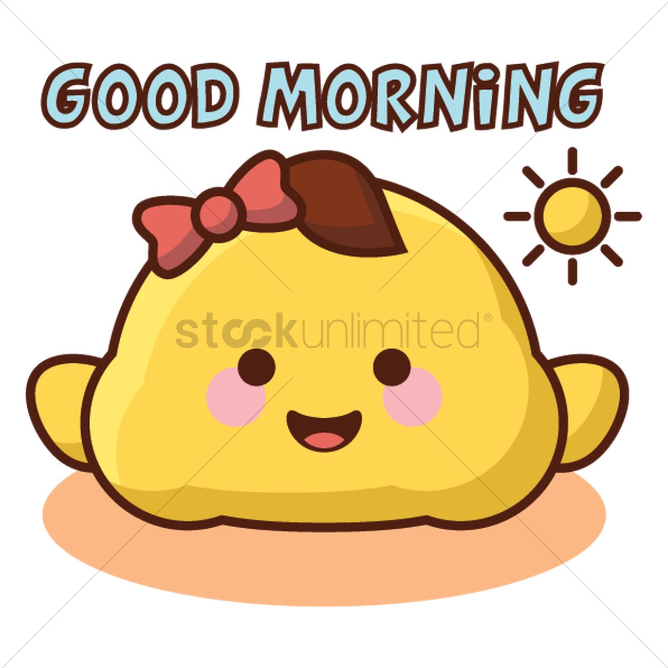 1300x1300 Cartoon Character Wishing Good Morning Vector Image