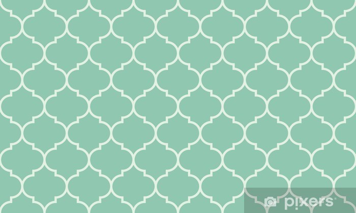 700x420 Seamless Turquoise Wide Moroccan Pattern Vector Wall Mural