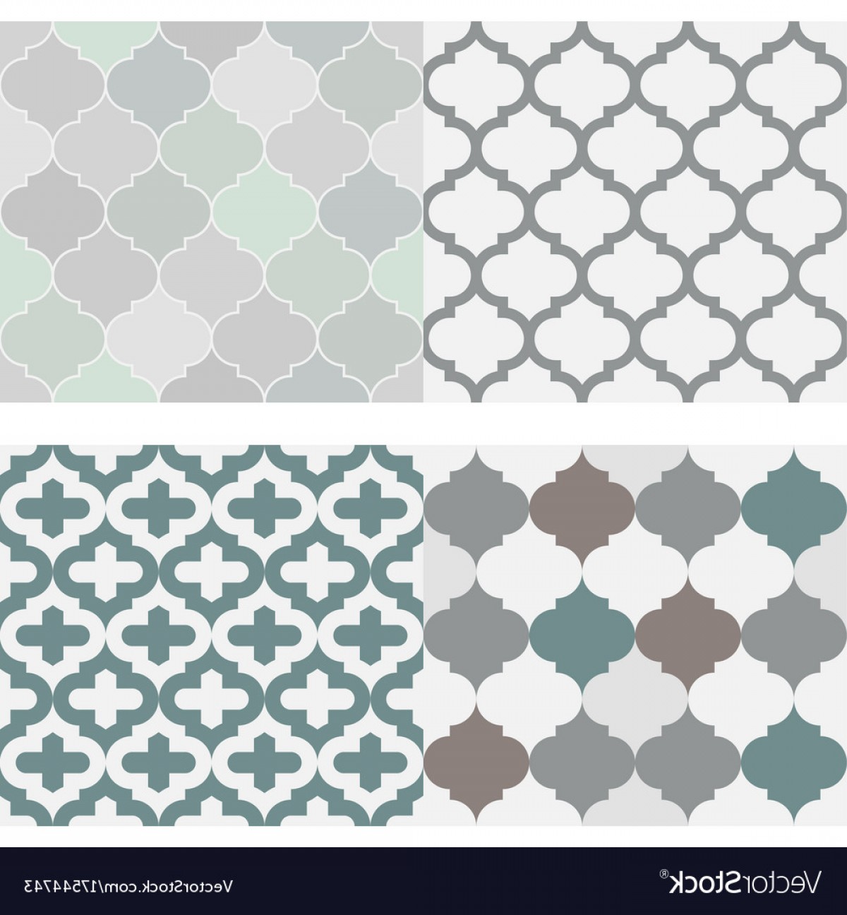 1200x1296 Set Of Seamless Moroccan Tile Pattern Vector Catchsplace
