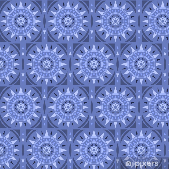 700x700 Moroccan Tile Solar Seamless Pattern, Vector Wall Mural Pixers