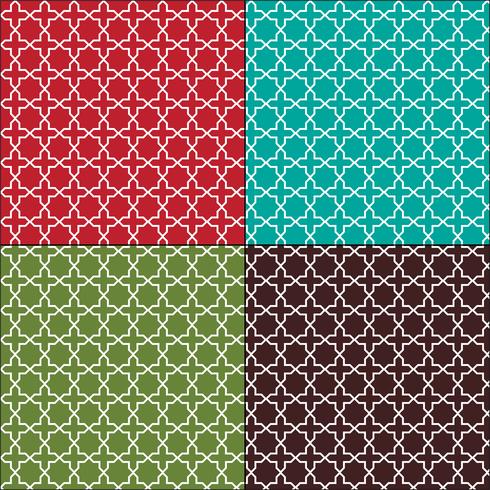 490x490 Seamless Moroccan Tile Patterns Vector
