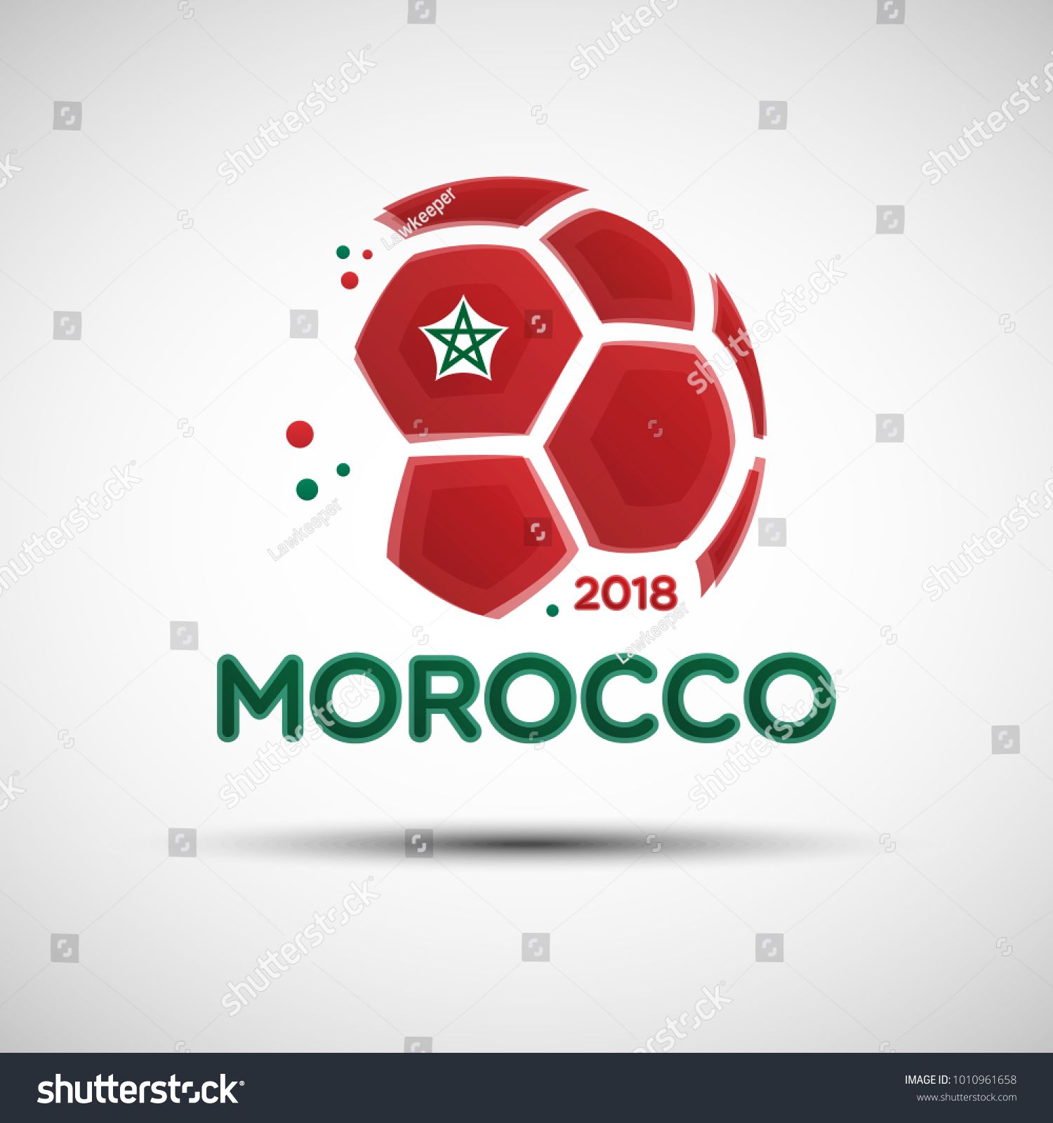 1500x1600 Football Championship Banner Flag Of Morocco Vector Illustration