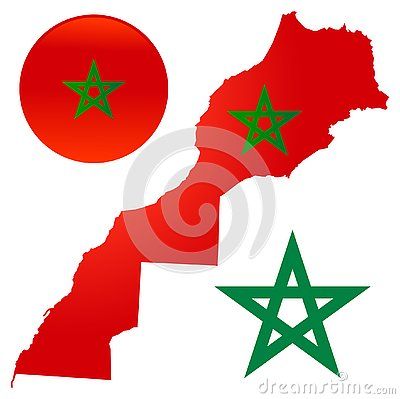 400x399 Map Flag Morocco Arabic Islamic Vector Illustration