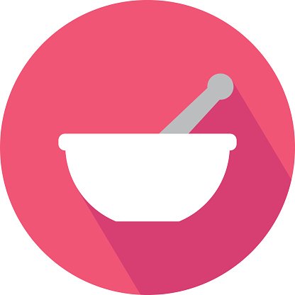 416x416 Mortar Pestle Colored Vector Icon Premium Clipart