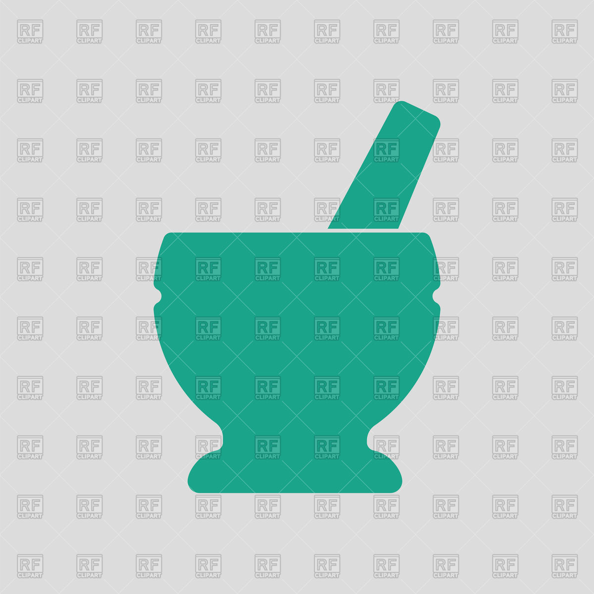 1200x1200 Icon Of Chemistry Mortar With Pestle On Gray Background Vector