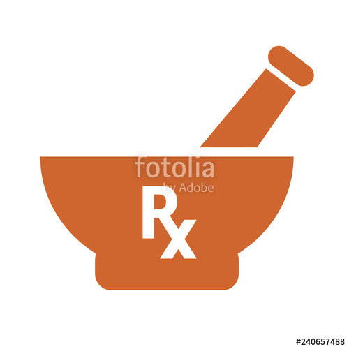 500x500 Pharmacy Mortar Vector Icon Stock Image And Royalty Free Vector