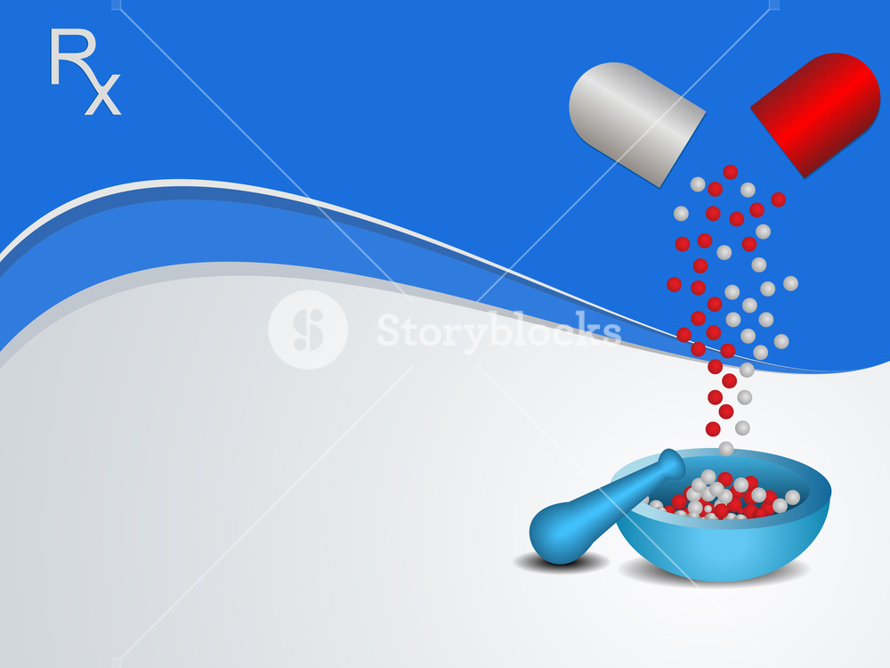 1000x750 Vector Medical Background With Mortar And Pestle Royalty Free