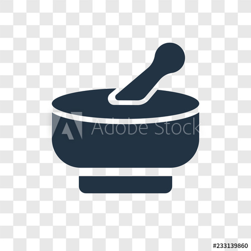 500x500 Medicine Mortar Vector Icon Isolated On Transparent Background