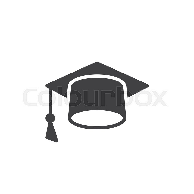 800x800 Mortarboard Icon Vector, Filled Flat Stock Vector Colourbox