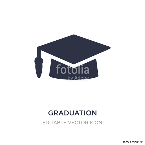 500x500 Graduation Mortarboard Icon On White Background Simple Element
