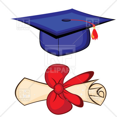 400x400 Diploma And Graduation Cap Vector Image Of Objects Dvarg
