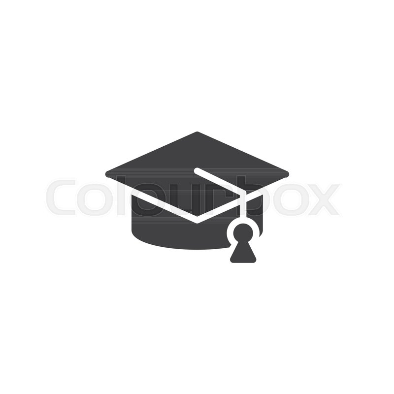 800x800 Graduate Hat Vector Icon Filled Flat Stock Vector Colourbox