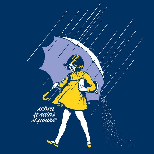 Morton Salt Girl Use Original Phrase It Never Rains, But It 500x500 Morton Salt Girl Use Original Phrase It Never Rains, But It