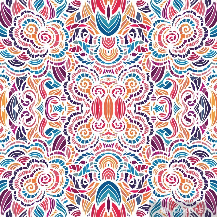 Mosaic Vector Seamless Pattern With Waves Wall Mural Pixers 700x700 Mosaic Vector Seamless Pattern With Waves Wall Mural Pixers
