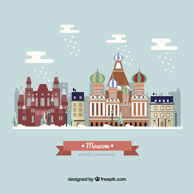 626x626 Lovely Moscow City Vector Premium Download