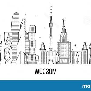 300x300 Moscow City Silhouette Skyline Russia Moscow City Vector City