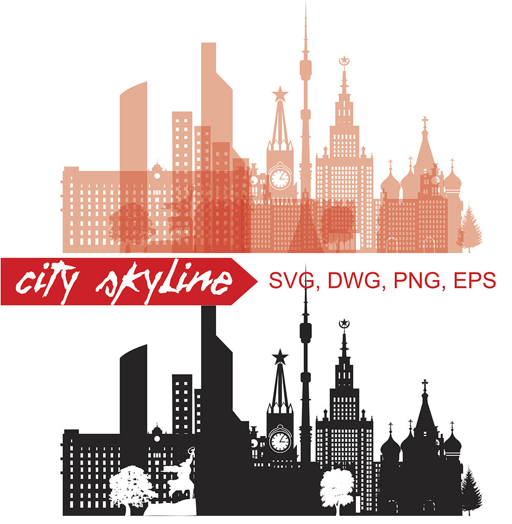 1000x1024 Moscow Vector Skyline