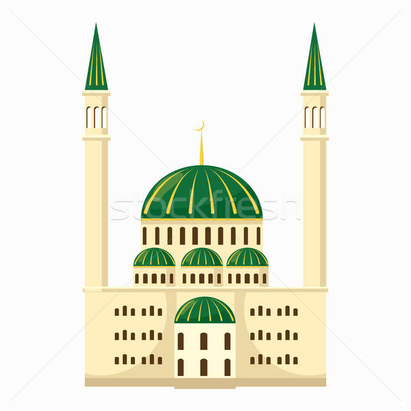 600x600 Mosque Icon, Cartoon Style Vector Illustration Ivan Ryabokon