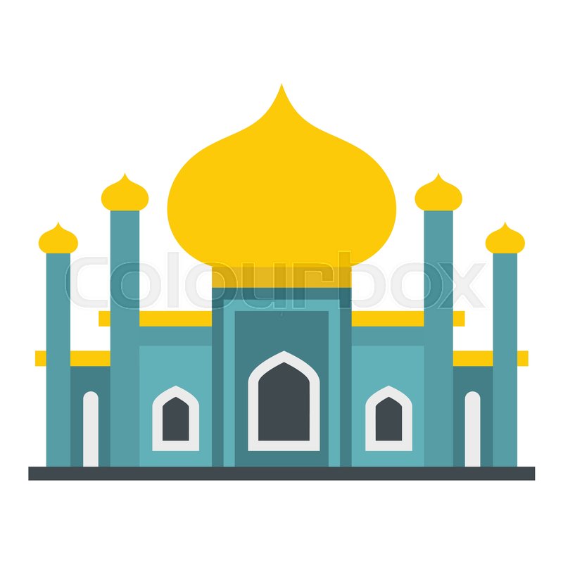 800x800 Muslim Mosque Icon Flat Illustration Stock Vector Colourbox