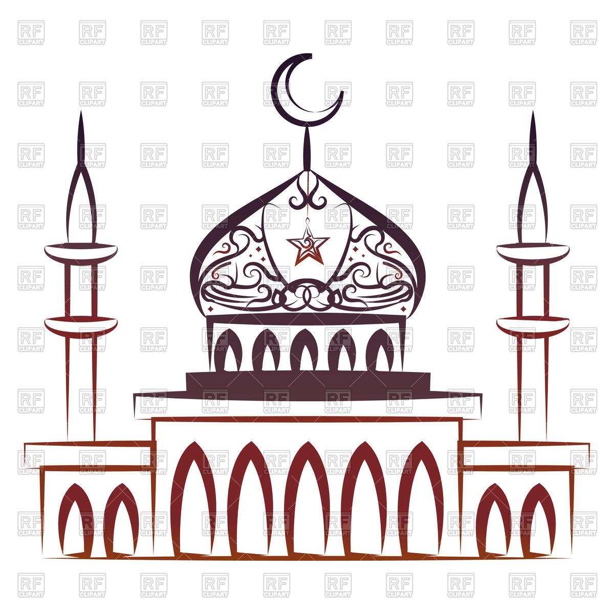 1200x1200 Ornate Colorful Mosque Vector Image Of Architecture, Buildings