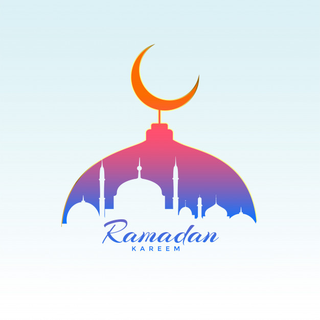 626x626 Ramadan Kareem Design With Mosque Silhouette Vector Free Download