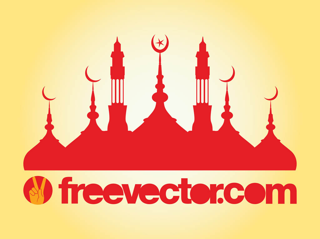 1024x765 Mosque Silhouette Vector Vector Art Graphics