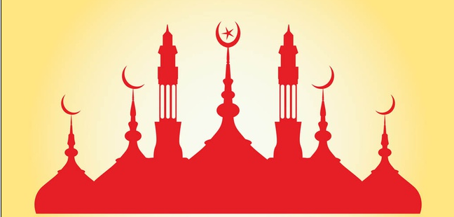 648x310 Mosque Silhouette Vector Free Download