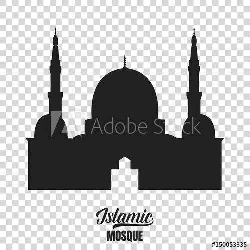 500x500 Mosque Silhouette Vector Illustration Of Islamic Mosque