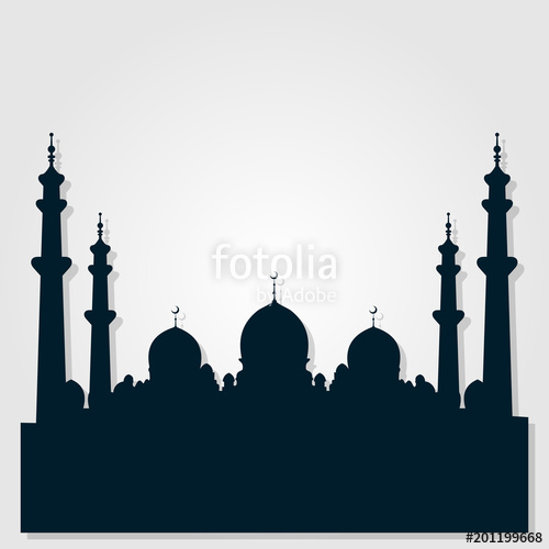 Mosque Silhouette Vector at Vectorified.com | Collection of Mosque ...