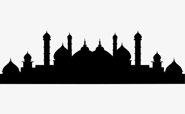 650x400 Black Islamic Architecture Hhhh In Mosque Silhouette