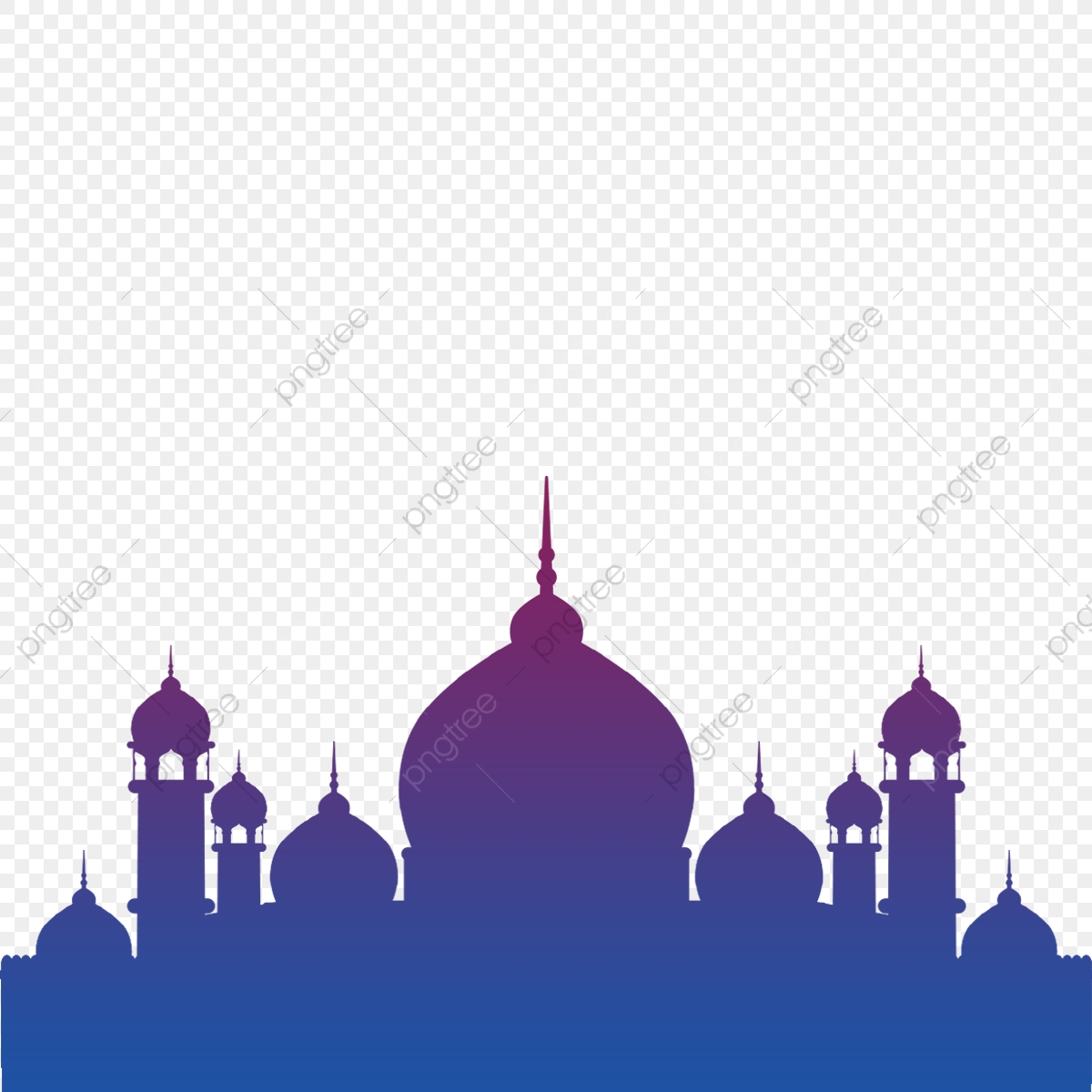 1200x1200 Beautiful Eid And Ramadan Kareem Masjid Vector With Gradient Eid