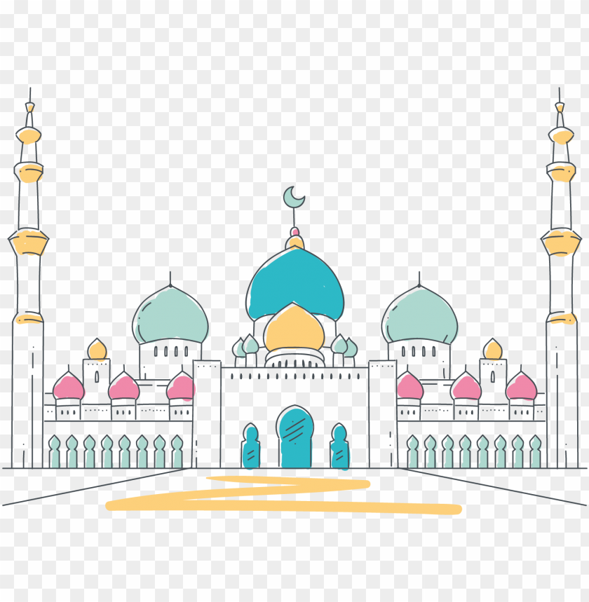 840x859 Download Mosque Vector Png Images Background Toppng