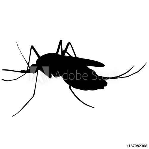 500x500 Mosquito Silhouette Vector Graphics