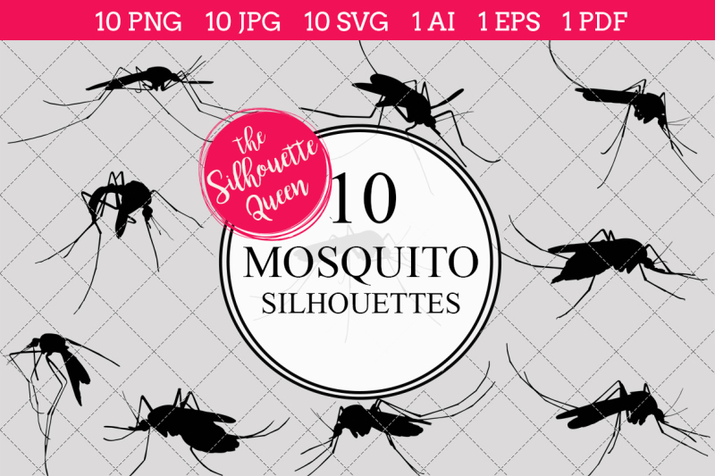 800x533 Mosquito Silhouettes Vector